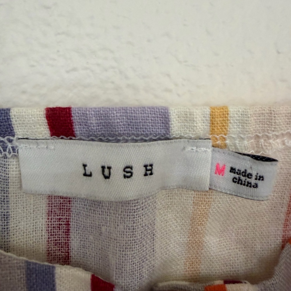 Lush Multicolor Striped Button-Down Summer Dress … - image 5